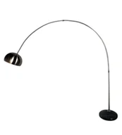 Lampy stojące - Lumina Deco AZURRO B1 lampa podłogowa satynowa na wysięgniku z granitową podstawą E27 - miniaturka - grafika 1