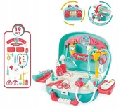 Zabawy w naśladowanie dorosłych - Duży Zestaw Małego Doktora Lekarza Plecak Walizka - miniaturka - grafika 1