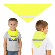 Rękawiczki rowerowe - Chusta odblaskowa bandana z pasem odblaskowym dla dzieci 45x45x66cm żółta - miniaturka - grafika 1