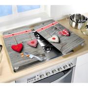 Pozostałe akcesoria kuchenne - Wenko Szklane płyty ochronne HEARTS na kuchenkę 2 sztuki - miniaturka - grafika 1
