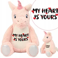 Maskotki i pluszaki - Miś Przytulanka Jednorożec MY HEART IS YOURS Wzory - miniaturka - grafika 1