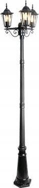 LVT Victoria 8406 lampa stojąca ogrodowa IP44 3x60W E27 czarna