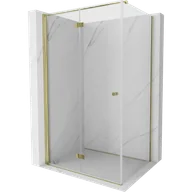 Kabiny prysznicowe - Mexen Mist-F kabina prysznicowa składana lewa 75 x 120 cm, transparent, złota - 8A6T-075-120-50-00-L - miniaturka - grafika 1