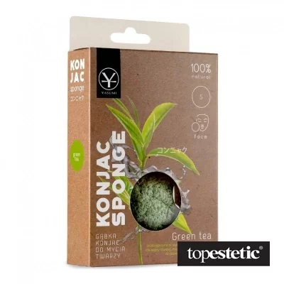 Yasumi Yasumi Green Tea Konjac Sponge S Gąbka konjac do mycia twarzy z zieloną herbatą