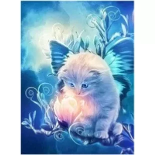 Norimpex Malowanie po numerach Kotek z kwiatkiem - Malowanie po numerach - miniaturka - grafika 1