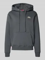 Bluzy męskie - Bluza z kapturem z logo i kieszenią kangurką - miniaturka - grafika 1