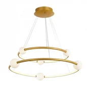 Lampy sufitowe - Italux Lampa wisząca Lozanna antyczny brązowy stal aluminium szkło PND-20112035-2A-GD - miniaturka - grafika 1