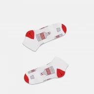 Skarpetki męskie - Skarpety (stopki) z motywem butelki wódki biało-czerwone - miniaturka - grafika 1