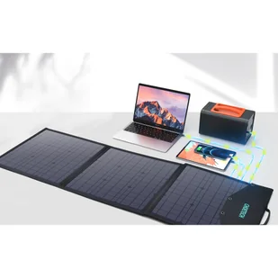 Choetech ładowarka solarna USB składana 120W DC, USB C, 2 x USB czarna (SC008) - Panele fotowoltaiczne - miniaturka - grafika 24