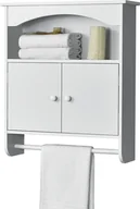 Ręczniki - Szafka łazienkowa 61 x 53 x 15 cm z wieszakiem na ręczniki Szafka łazienkowa Szafka wisząca Szafka biała MDF [en.casa] - miniaturka - grafika 1