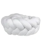 Ochraniacze do łóżeczka - Warkocz Ochraniacz do łóżeczka typu kłos "Welur Biały" 360 cm - miniaturka - grafika 1