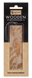 Zakładka drewniana złota Papuga - Cozywood - Zakładki do książek - miniaturka - grafika 1