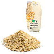 Zdrowa żywność - NATURAL PŁATKI OWSIANE BEZGLUTENOWE Z ZARODKAMI BOGATE W BŁONNIK 500G - miniaturka - grafika 1