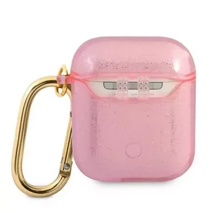 Guess GUA2UCG4GP AirPods cover różowy/pink Glitter Collection - Akcesoria do słuchawek - miniaturka - grafika 2