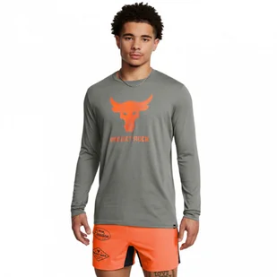 Męski longsleeve treningowy Under Armour Project Rock Brahma Bull Ls - zielony - UNDER ARMOUR - Koszulki sportowe męskie - miniaturka - grafika 1