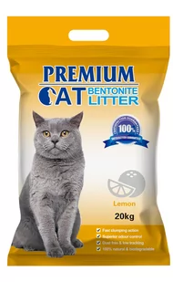 Premium Cat Żwirek Bentonitowy Zbrylający - Cytrynowy dla kota 20kg - Żwirek dla kotów - miniaturka - grafika 1