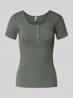 Koszulki i topy damskie - T-shirt o kroju slim fit z mieszanki bawełny model ‘KITTE’ - miniaturka - grafika 1