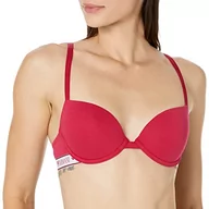 Biustonosze - Emporio Armani Biustonosz Push Up Gołębi Damski, Karmazyn, 80B - miniaturka - grafika 1