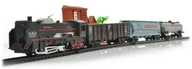 Kolejki i akcesoria - Elektryczna Kolejka Rail King, Parowóz + 3 Wagony - miniaturka - grafika 1