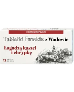 Tabletki Emskie z Wadowic, 12 tabletek do ssania - Przeziębienie i grypa - miniaturka - grafika 1