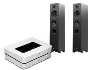 Zestawy stereo - Bluesound POWERNODE (biały) + Diva 5 (czarny) - miniaturka - grafika 1