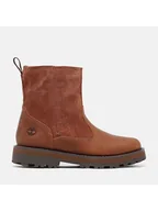 Botki damskie - Timberland Skórzane botki "Courma" w kolorze jasnobrązowym - miniaturka - grafika 1