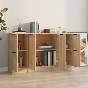 Lumarko 3-częściowa komoda, dąb sonoma, materiał drewnopochodny - Komody - miniaturka - grafika 4