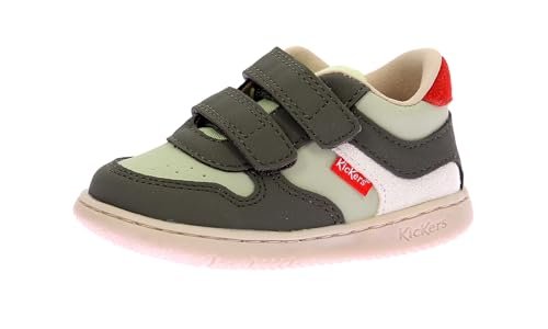 Kickmotion, trampki dziewczęce, Khaki, 21 EU