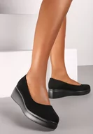 Czółenka - Czarne Klasyczne Czółenka na Koturnie Nevithana - miniaturka - grafika 1