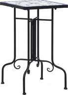 Ławy i stoliki kawowe - Elior Niebiesko-biały stolik ceramiczny Barel - miniaturka - grafika 1