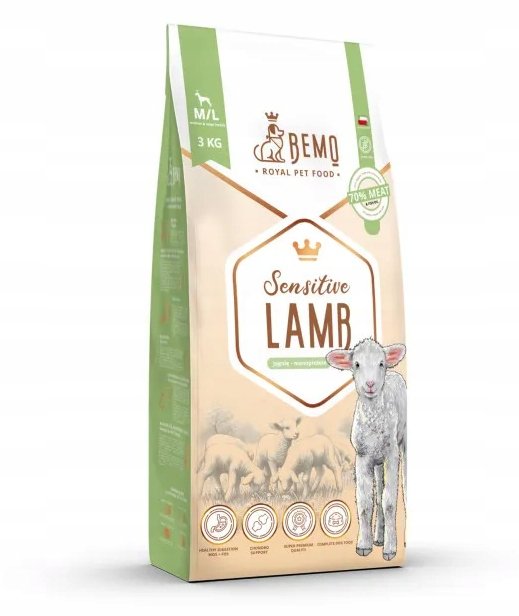 Bemo Sensitive Lamb Karma Dla Psa Średnie I Duże Rasy Jagnięcina 3kg