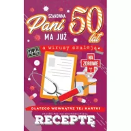 Kartki okolicznościowe i zaproszenia - Yeku Karnet Urodzinowy z receptą 50 JCX-050 - miniaturka - grafika 1