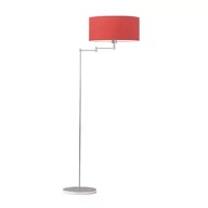 Lampy stojące - Lampa podłogowa LYSNE Cancun, czerwona, srebrna, E27, 155x63 cm - miniaturka - grafika 1