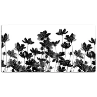 Podkładki na biurko - Podkładka na biurko Czarne kwiaty 120x60 cm - miniaturka - grafika 1
