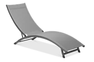 Leżaki ogrodowe - Leżak plażowy STAR Dark Grey - Focus Garden - miniaturka - grafika 1