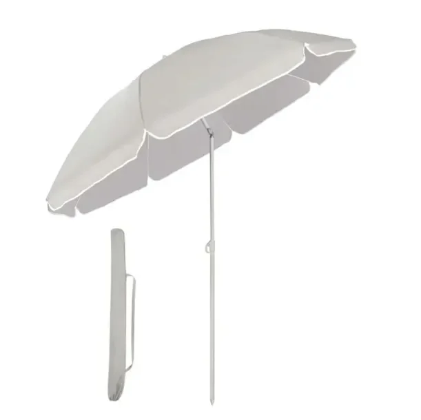 Parasol Ogrodowy Tarasowy Plażowy Biały Złamana Biel Z Pokrowcem 160 Cm