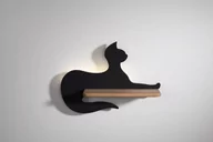 Lampy ścienne - Candellux Lampa Cat Kinkiet Ścienny 5W Led Iq Kids Siedzący Czarny 21-75642 - miniaturka - grafika 1