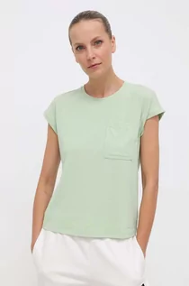 Koszulki sportowe damskie - Columbia t-shirt sportowy Boundless Trek kolor zielony - grafika 1