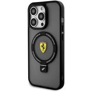Etui i futerały do telefonów - Ferrari FEHMP15XUSCAK iPhone 15 Pro Max 6.7" czarny/black hardcase Ring Stand 2023 Collection MagSafe - miniaturka - grafika 1