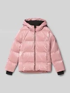 Kurtki i płaszcze dla dziewczynek - Pikowana kurtka z kapturem i zamkiem błyskawicznym - miniaturka - grafika 1