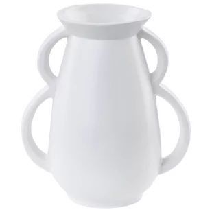 Wazon na kwiaty porcelanowy 19 cm biały KOROPI - Wazony i flakony - miniaturka - grafika 1