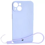 Etui i futerały do telefonów - Etui Bizon Case Silicone MagSafe do iPhone 13, jasnofioletowe - miniaturka - grafika 1