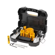 Otwornice - DeWalt DT90352-QZ zestaw otwornic bimetalowych uniwersalnych 11 elementów Extreme dla elektryków w walizce - miniaturka - grafika 1