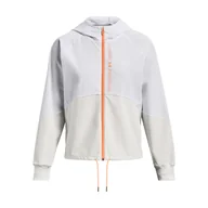 Kurtki damskie - Damska Kurtka UNDER ARMOUR WOVEN FZ JACKET 1369889-100 – Biały - miniaturka - grafika 1