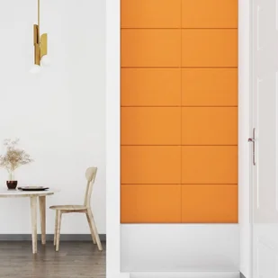 Panele ścienne, 12 szt., żółte, 90x30 cm, tkanina, 3,24 m² - Panele ścienne i boazeria - miniaturka - grafika 5