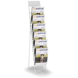 B2B Partner Stojak na ulotki, 6x A4 97265-bílá (10951) - Systemy ekspozycyjne i znaki informacyjne - miniaturka - grafika 1