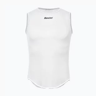 Santini Koszulka rowerowa męska Santini Sleeveless Baselayer Lieve biała BM002GLLLIEVEBIXS - Koszulki rowerowe - miniaturka - grafika 1