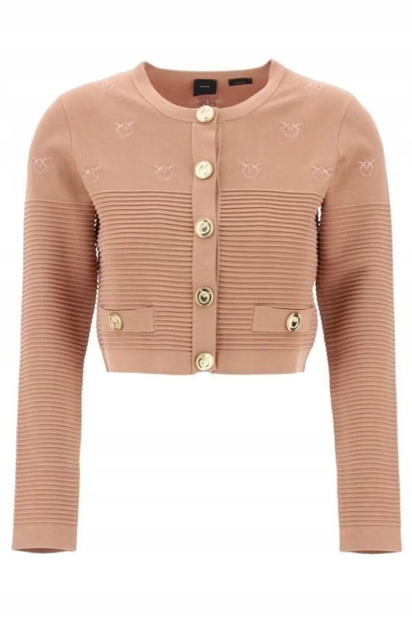 Kardigan damski PINKO 102881 A1LK C95 brązowy - S