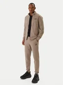 Dresy męskie - EA7 Emporio Armani Dres 8NPV60 PJVRZ Beżowy Regular Fit - miniaturka - grafika 1