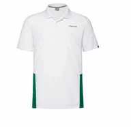 Koszulki sportowe męskie - HEAD Club Tech Polo Shirt M White Green 2020 - miniaturka - grafika 1